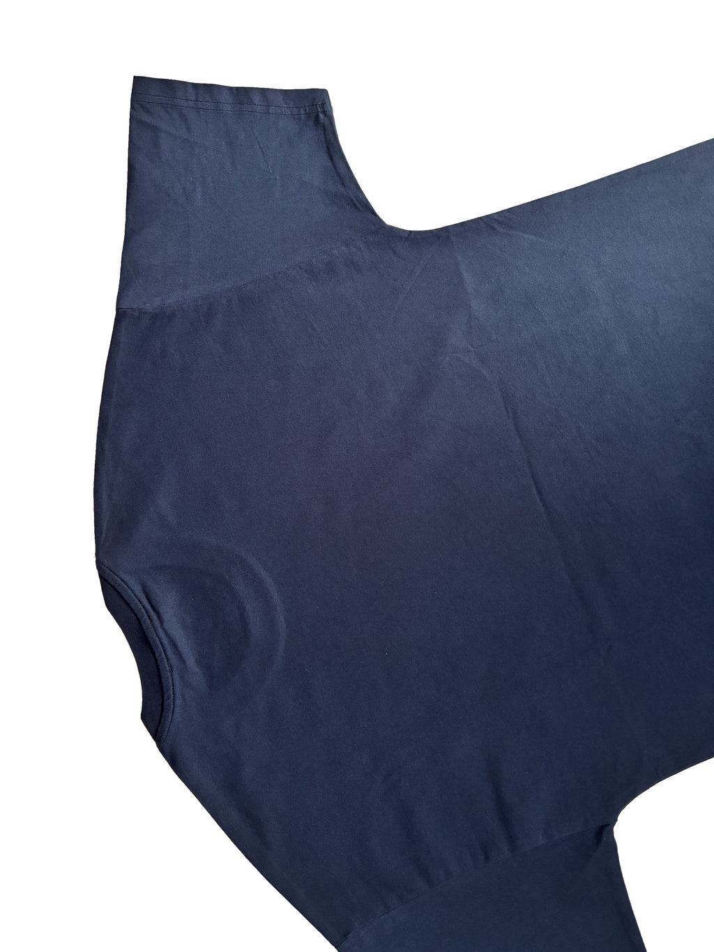 Lacivert Bisiklet Yaka Düz Basic Baskısız Oversize Erkek Tişört