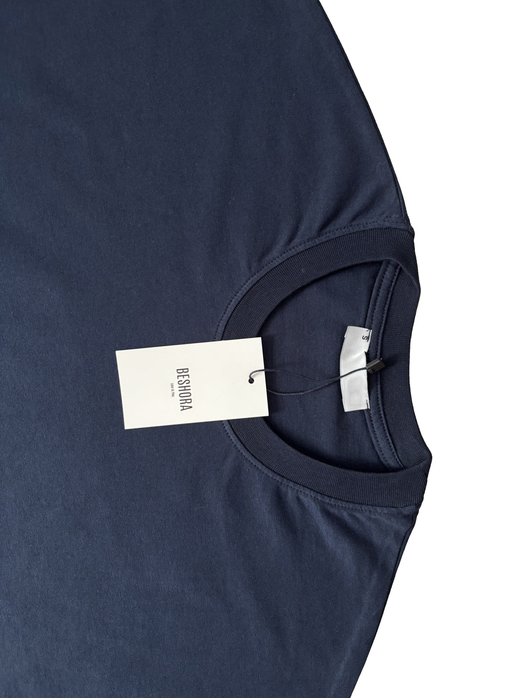Lacivert Bisiklet Yaka Düz Basic Baskısız Oversize Erkek Tişört