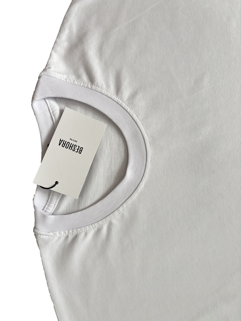 Beyaz Bisiklet Yaka Düz Basic Baskısız Oversize Erkek Tişört