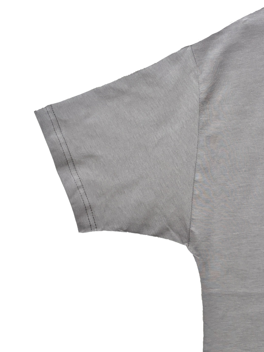 Gri Bisiklet Yaka Düz Basic Baskısız Oversize Erkek Tişört